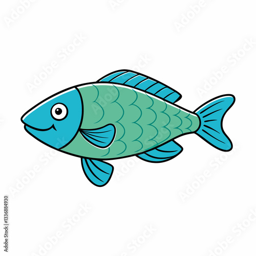 fish on a white background