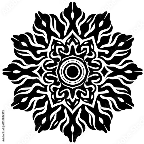 Hypnotic illustration silhouette