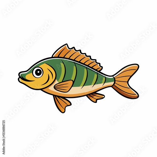 vector illustration of a fish