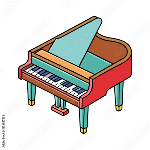 piano and music notes