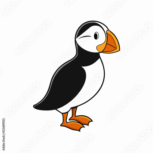 cartoon bird on white background