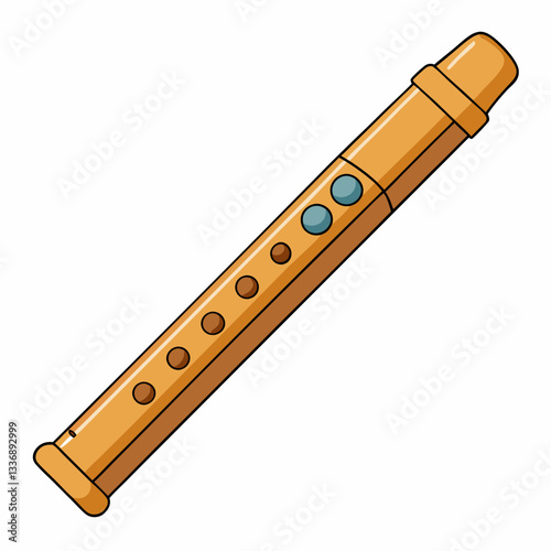 flute on a white background