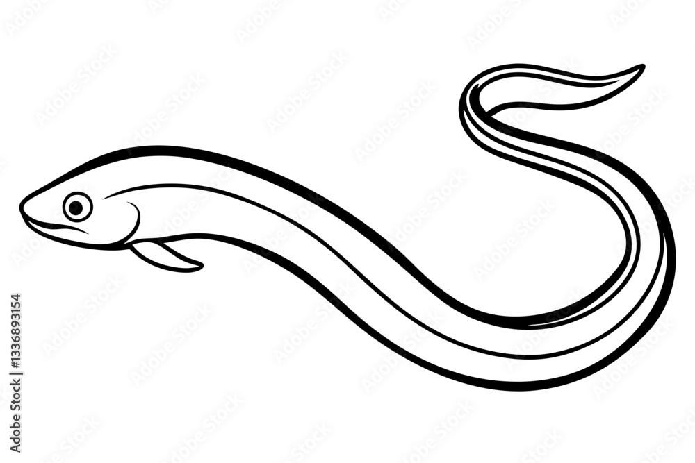 Fototapeta premium Abstract Ribbon Eel Art