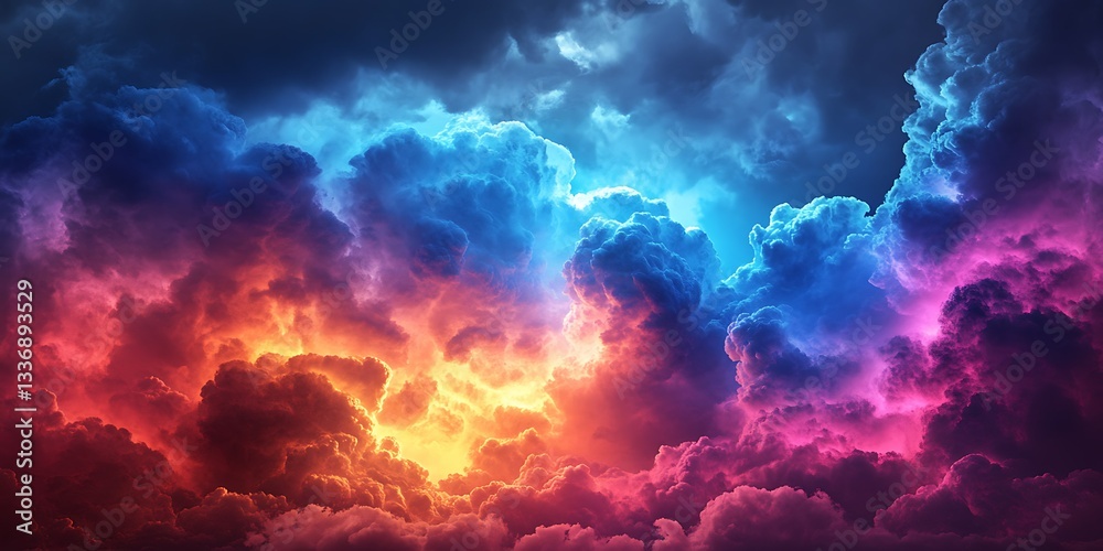 Fiery, Colorful Cloudscape