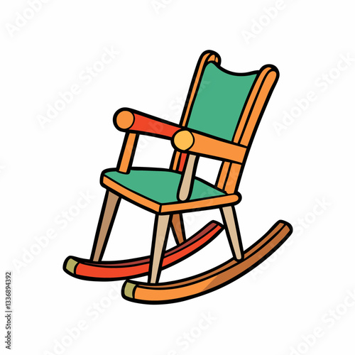 wooden rocking chair