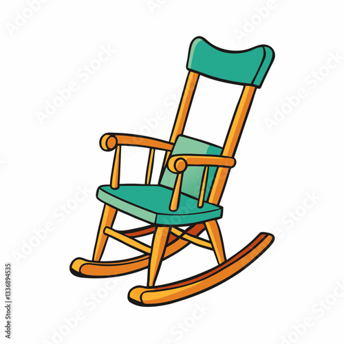 rocking chair isolated on white