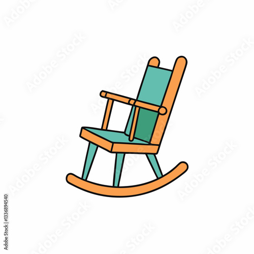 rocking chair isolated on white