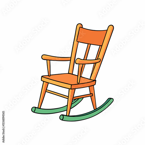 wooden rocking chair