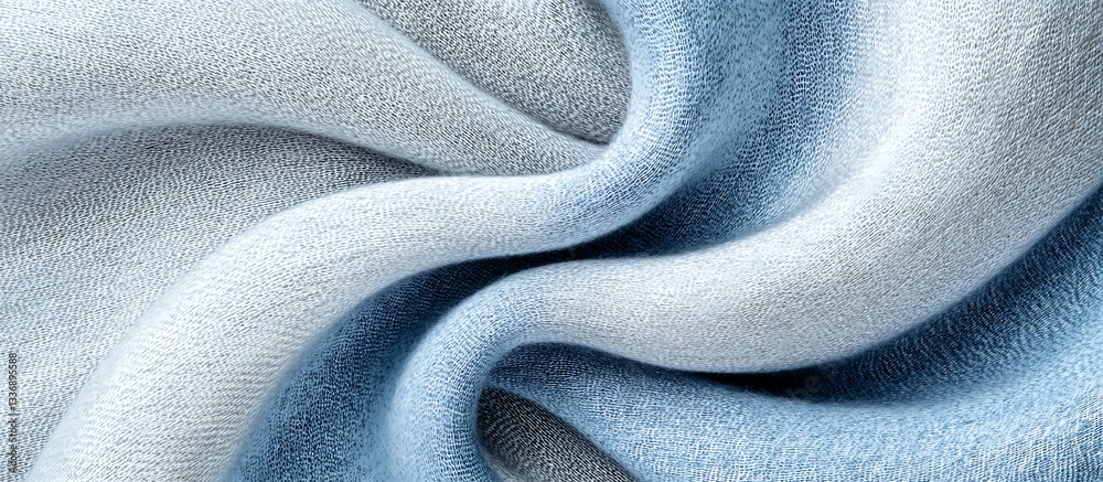 Soft blue fabric texture, elegant folds