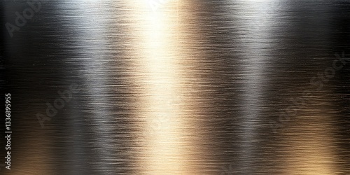 Obraz na płótnie Brushed Metal Texture, Light Reflection w salonie