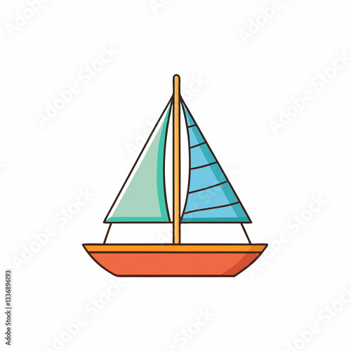 sailing ship isolated on white