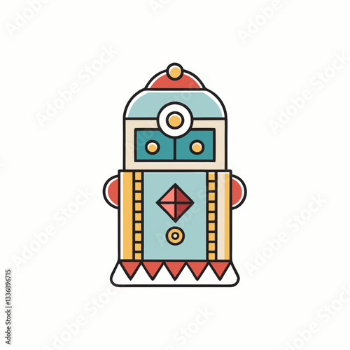 vector illustration of a retro car