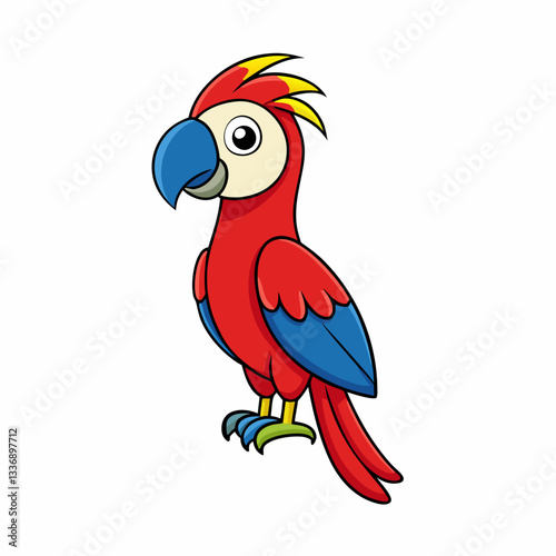 parrot on a white background