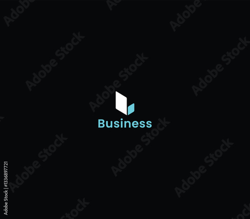 Letter L or B or P  Sharp Logo design with black background. 