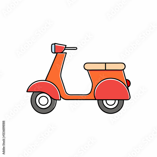vintage red scooter