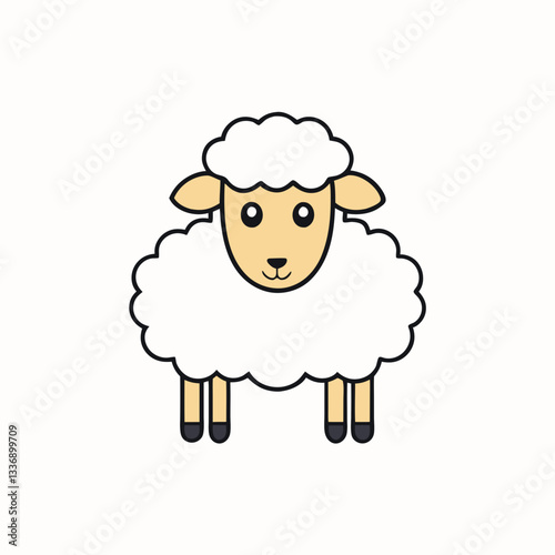 vector illustration of sheep