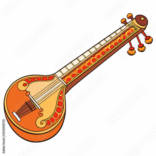 acoustic guitar isolated on white