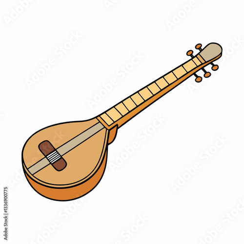 musical instrument with a wooden spoon