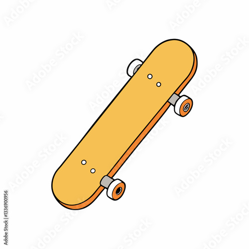 skateboard isolated on white