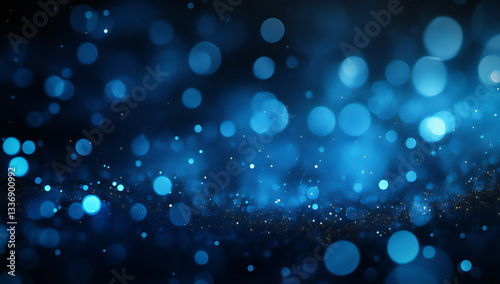 Abstract Blue Binary Code with Matrix Style Glow � Digital Data Flow
