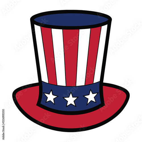 uncle sam hat vector illustration
