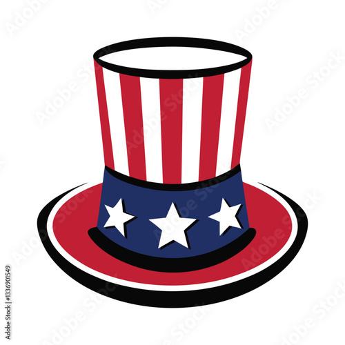 uncle sam hat vector illustration