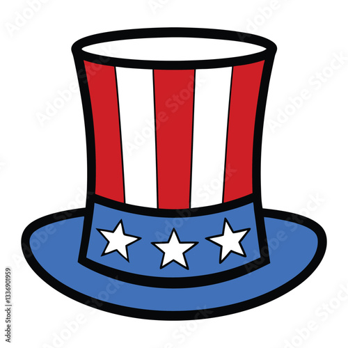 uncle sam hat vector illustration