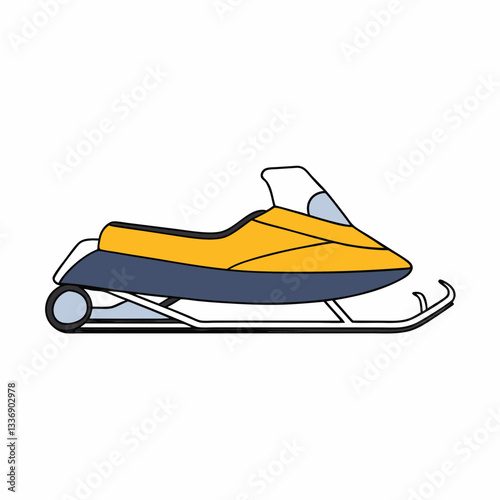 vector illustration of a jet ski