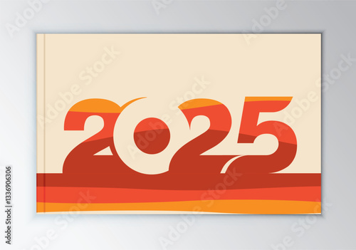 Happy new year 2025. 2025 typography design. New year thematic design concept. 2025 Typography. Greeting concept for 2025 new year celebration.