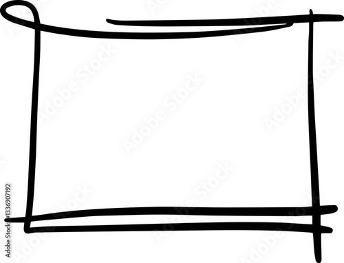 doodle frame hand drawn highlight rectangles illustrations