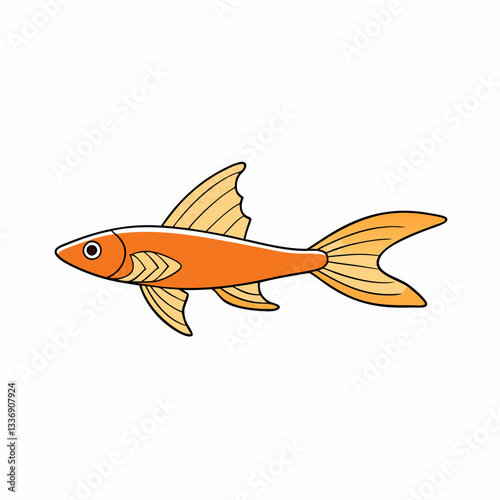 gold fish isolated on white