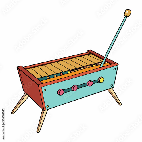 old wooden xylophone