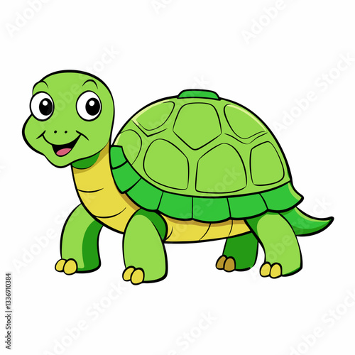 tortoise with green leaf