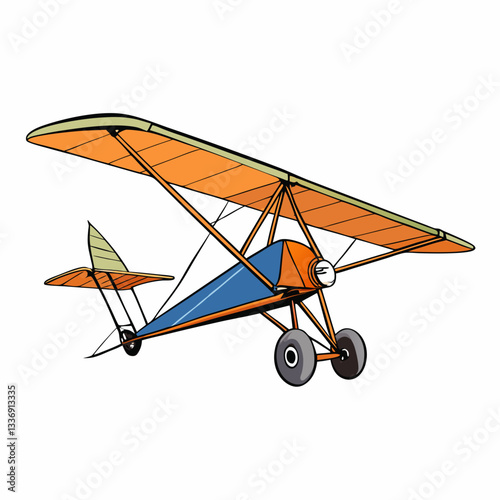 biplane isolated on white