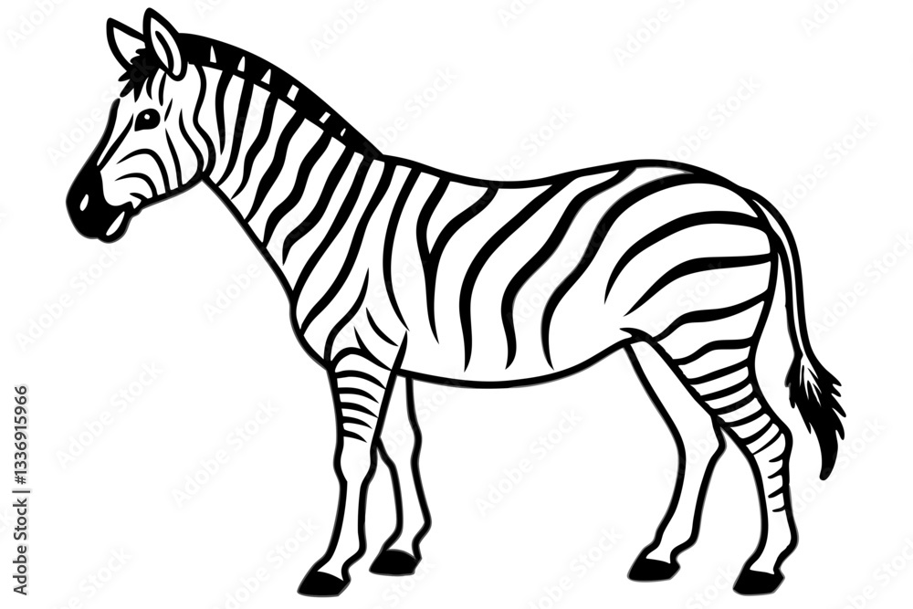 Fototapeta premium Abstract Zebra Outline