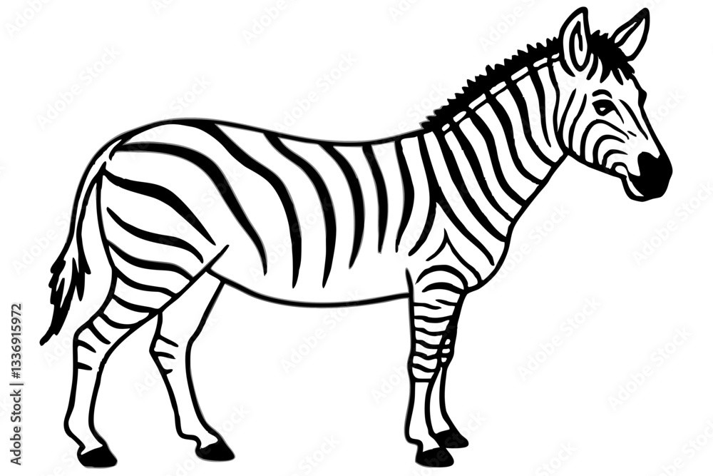 Obraz premium Abstract Zebra Outline