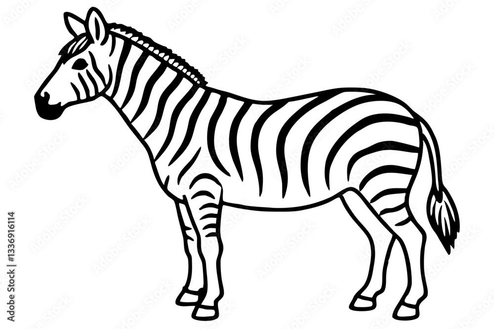 Obraz premium Abstract Zebra Outline