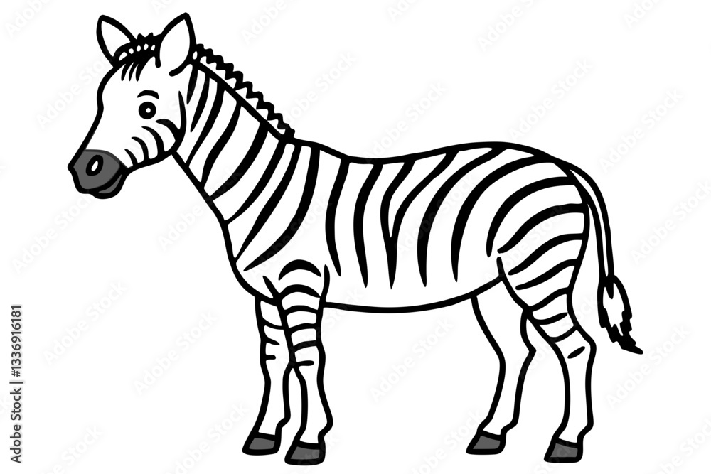 Obraz premium Abstract Zebra Outline
