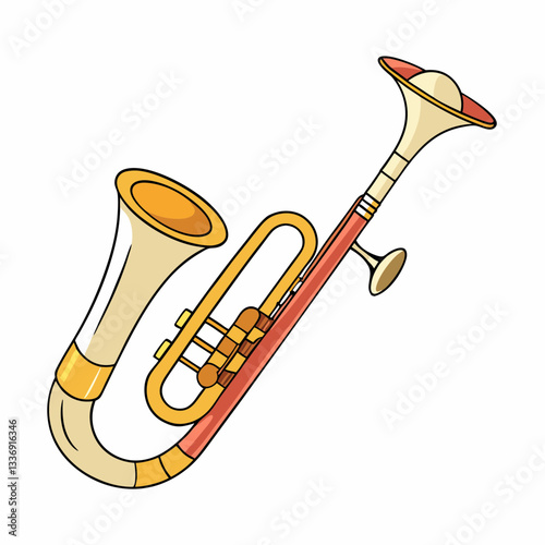 vector illustration of a saxophone