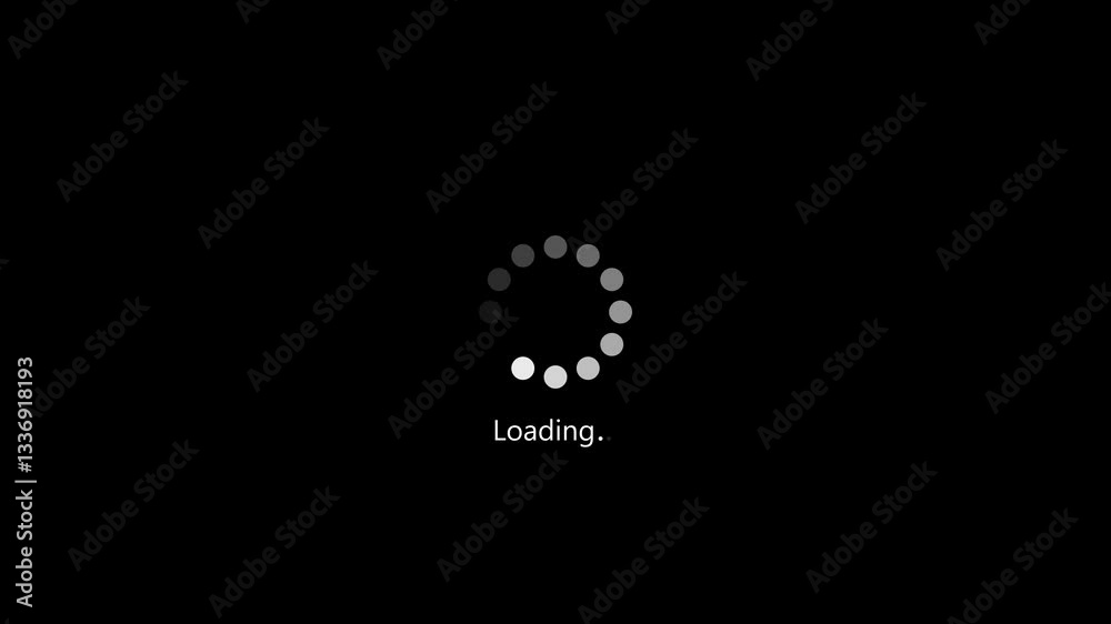 Dots loading circle icon on white background. Seamless Loop Animation 4k with Alpha Channel. Programmer loading process icon Dots loading circle icon on white background. Seamless Loop Animation 4k with Alpha Channel. Programmer loading process icon