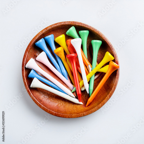  Golf tees isolate with white background.white backgro-143.png