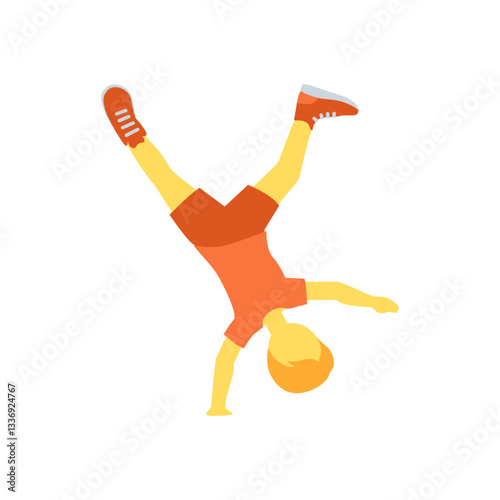 Person Doing a Cartwheel (Light Skin Tone)
