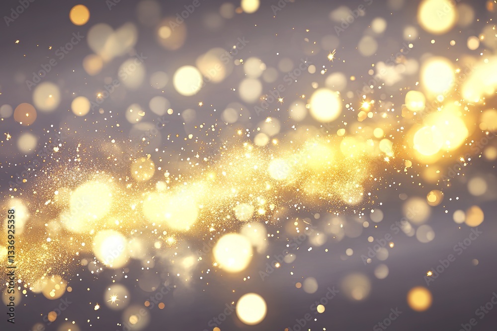 Sparkling Gold Glitter Trail Background Festive Shimmering Bokeh Lights Sparkling Gold Glitter Trail Background Festive Shimmering Bokeh Lights