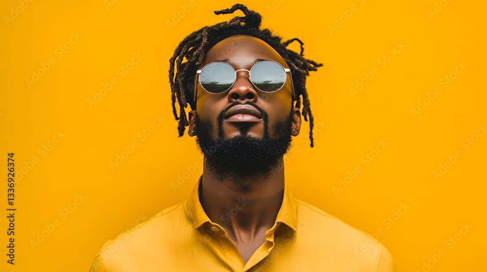Fototapeta premium man and glass 