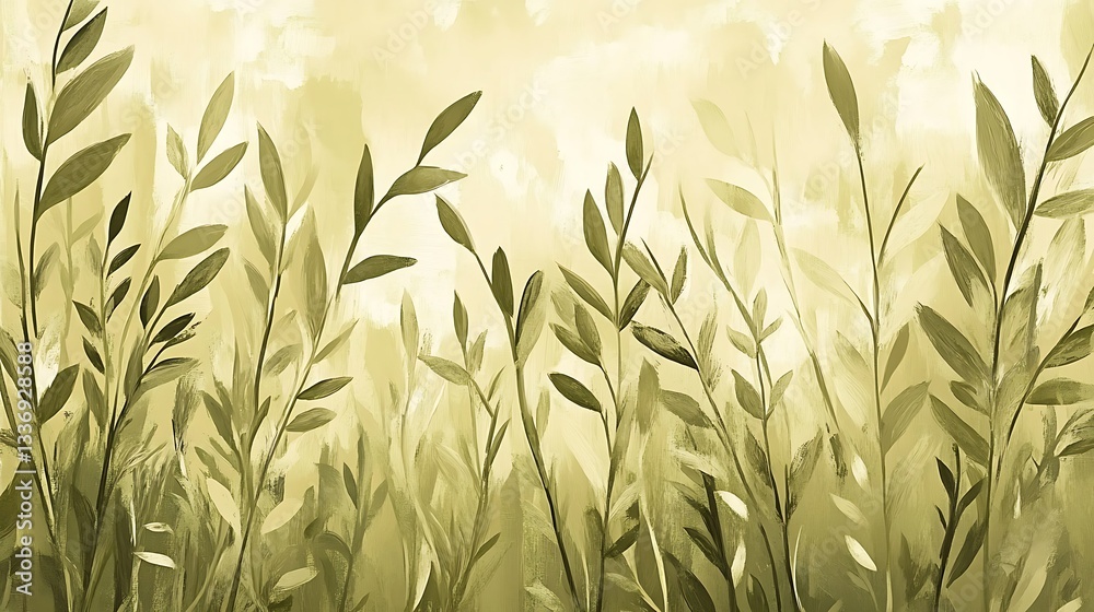 Verdant field, sunlit, tranquil scene