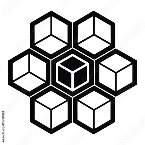 abstract cube background a minimalist geometric design featuring a honey com.