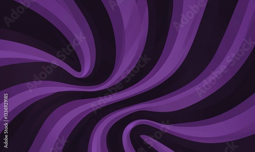 Dynamic purple lines gracefully flow, creating a mesmerizing, swirling abstract pattern, evoking depth and movement