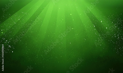 Emerald background with glowing rays, perfect for creative projects or a nature scene