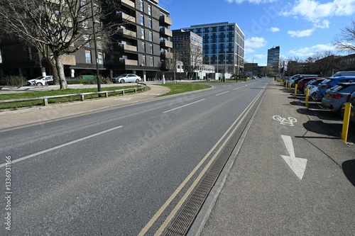 The streets of a town in West Sussex. photo