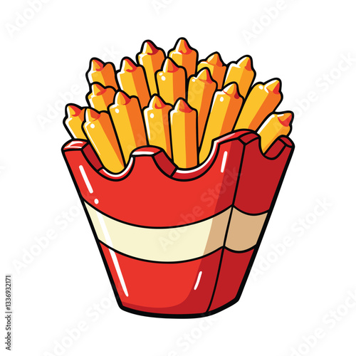 french fries and ketchup